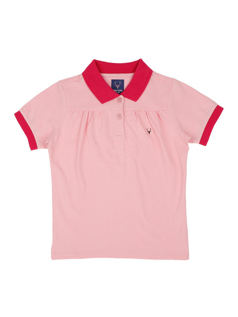 

Allen Solly Junior Girls Pink Solid Top