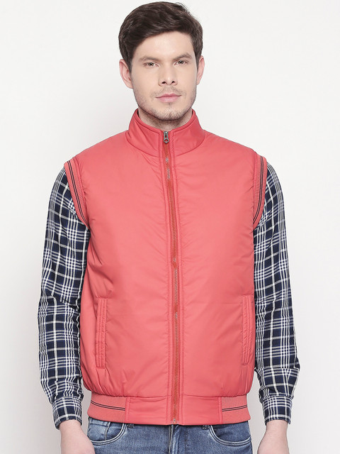 

Lawman pg3 Men Rust Striped Lightweight Puffer Jacket