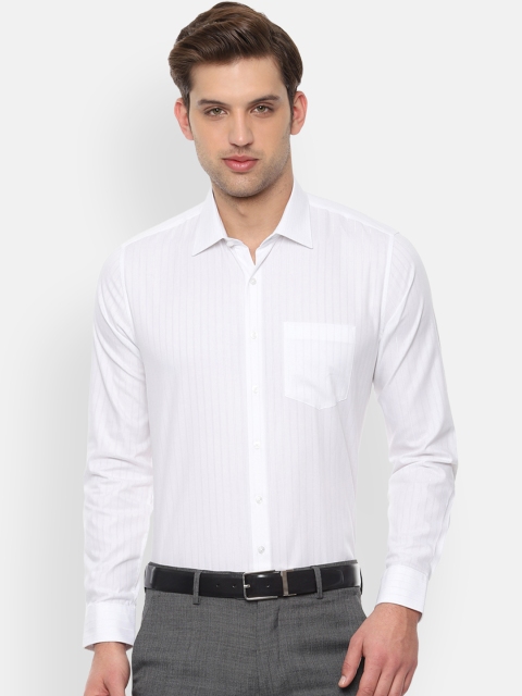 

Van Heusen Men White Slim Fit Self Design Formal Shirt