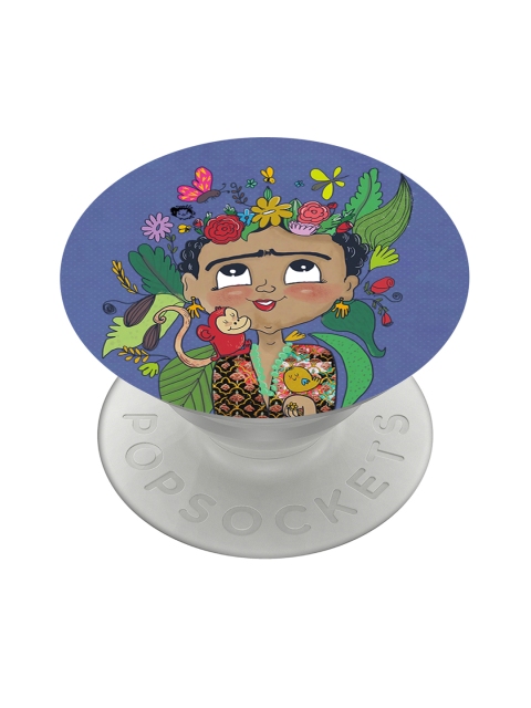 

PopSockets Blue & Brown Printed Mobile Frida By DoodleoDrama Grip & Stand