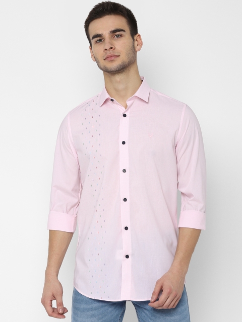 

Allen Solly Men Pink Slim Fit Checked Casual Shirt