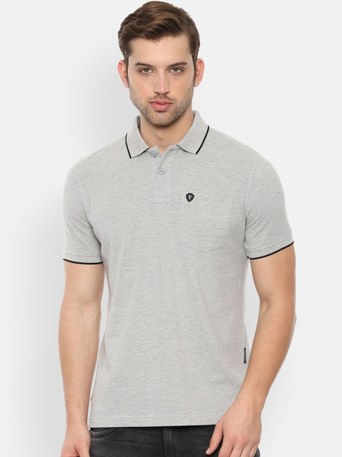 

Van Heusen Sport Men Grey Solid Polo Collar T-shirt