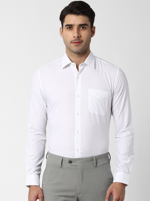 

Peter England Men White Slim Fit Solid Formal Shirt