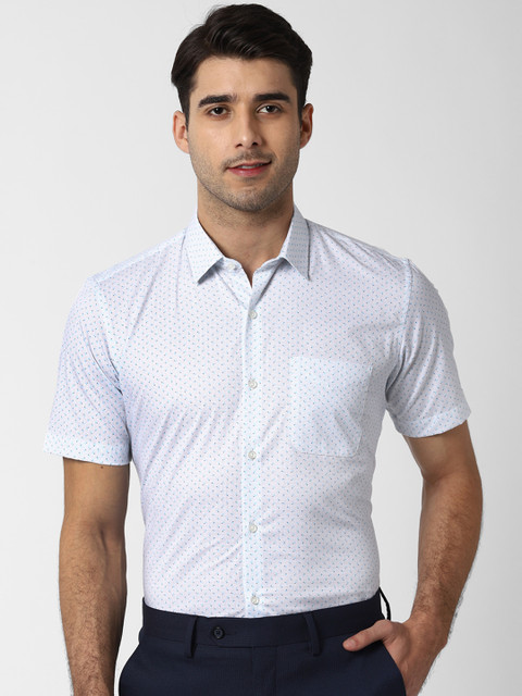 

Peter England Men Blue Slim Fit Printed Formal Shirt