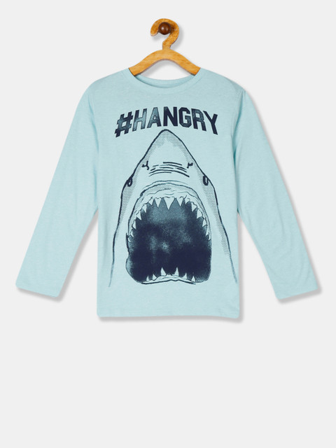 

The Childrens Place Boys Blue Printed Round Neck T-shirt