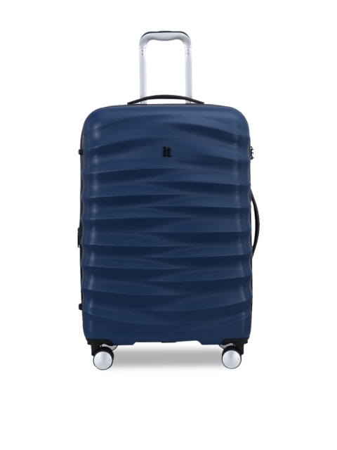 

IT luggage Blue Solid Mesmeric Hard-Sided Medium Trolley Suitcase