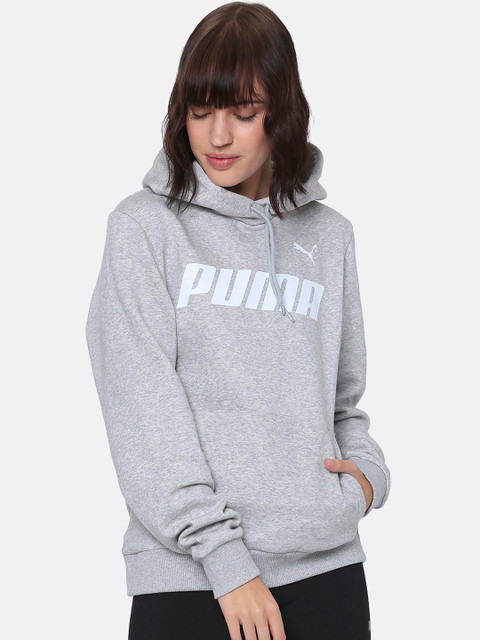 

Puma Women Grey Modern Sport FL Printed Hooded Sweatshirt