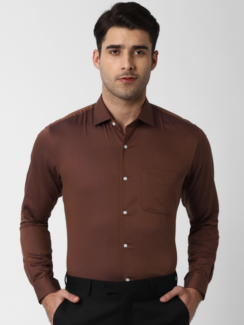 

Peter England Men Brown Regular Fit Printed Formal Shirt