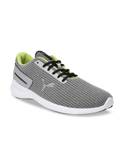 

Puma Men Black & Grey Woven Design Pacer EL MU IDP Training Shoes