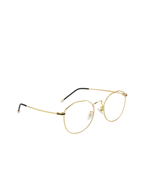 

Ted Smith Unisex Gold-Toned Solid Full Rim Round Frames