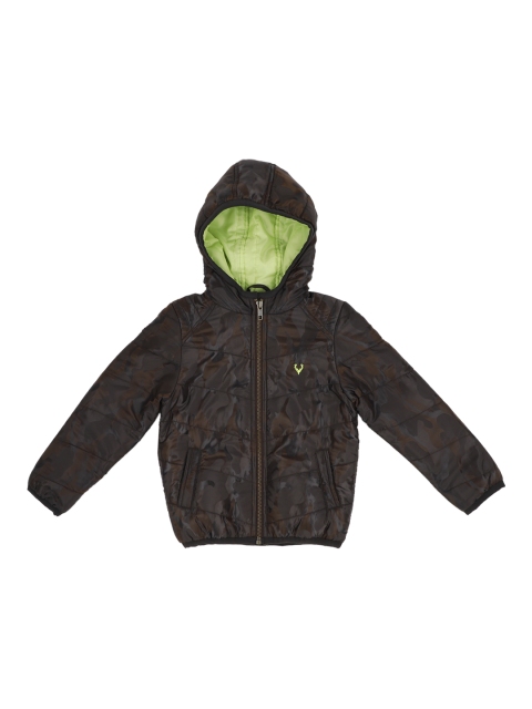 

Allen Solly Junior Boys Brown Printed Puffer Jacket