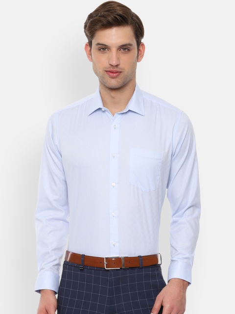 

Van Heusen Men Blue Regular Fit Self Design Formal Shirt