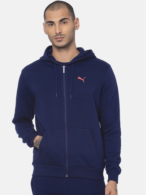 

Puma Men Blue Printed Graphic Sweat IV Hooded Sweatshirt