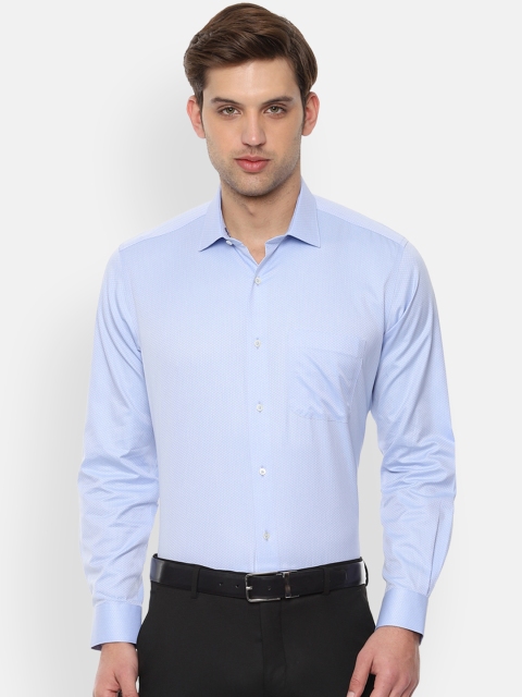 

Van Heusen Men Blue Regular Fit Self Design Formal Shirt
