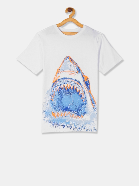 

The Childrens Place Boys White Printed Round Neck T-shirt
