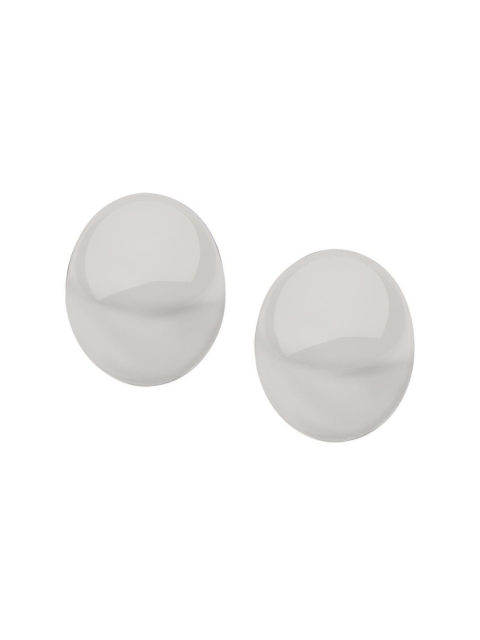 

Inox Jewelry Silver-Toned Oval Studs