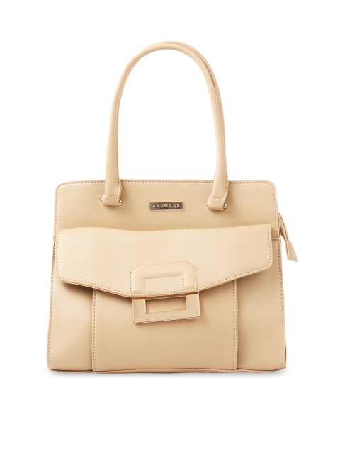 

Addons Beige Solid Handheld Bag