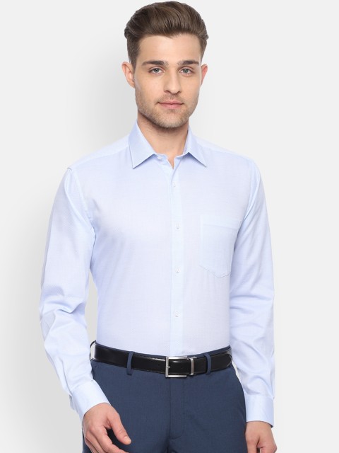

Van Heusen Men Blue Regular Fit Self Design Formal Shirt