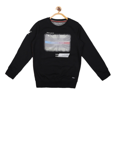 

Monte Carlo Boys Black Printed Round Neck T-shirt