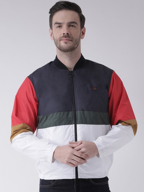 

COBB Men White Colourblocked Puffer Jacket