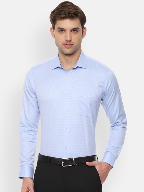 

Van Heusen Men Blue Slim Fit Self Design Formal Shirt