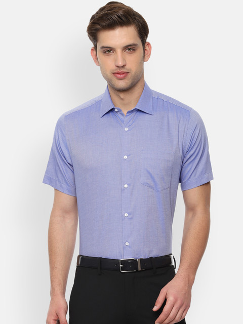 

Van Heusen Men Blue & White Regular Fit Printed Formal Shirt