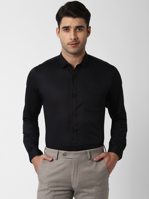 

Peter England Men Black Slim Fit Solid Formal Shirt