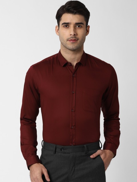 

Peter England Men Maroon Regular Fit Solid Formal Shirt