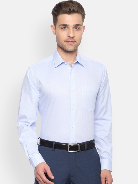 

Van Heusen Men Blue Regular Fit Self Design Formal Shirt