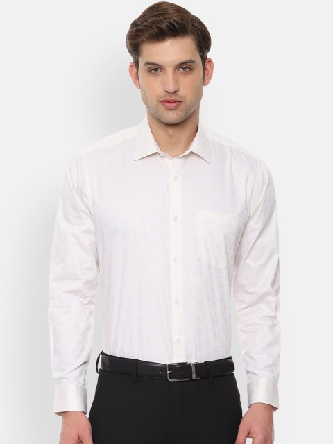 

Van Heusen Men Off-White Regular Fit Printed Formal Shirt