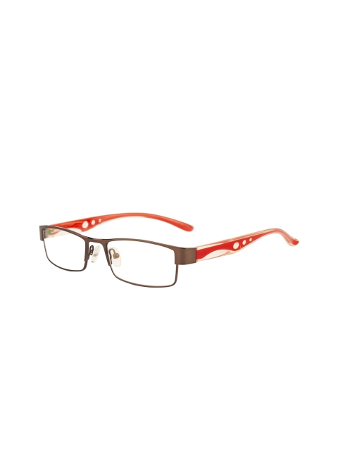 

Gold Berg Unisex Brown & Red Colourblocked Full Rim Rectangle Frames