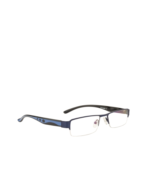 

Gold Berg Unisex Blue Solid Half Rim Rectangle Frames GB-193
