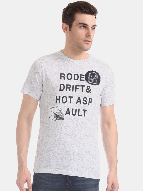 

Colt Men Grey Printed Round Neck T-shirt