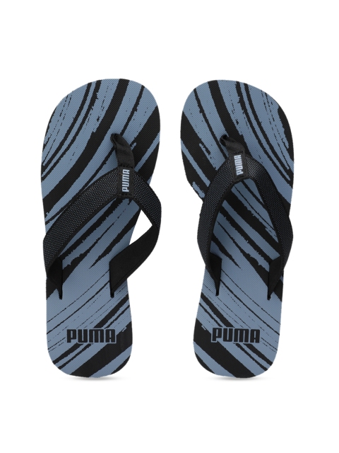 

Puma Unisex Black & Blue Altai GU 2 IDP Printed Thong Flip-Flops