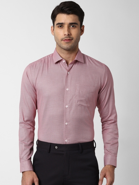 

Peter England Men Red Regular Fit Printed Formal Shirt