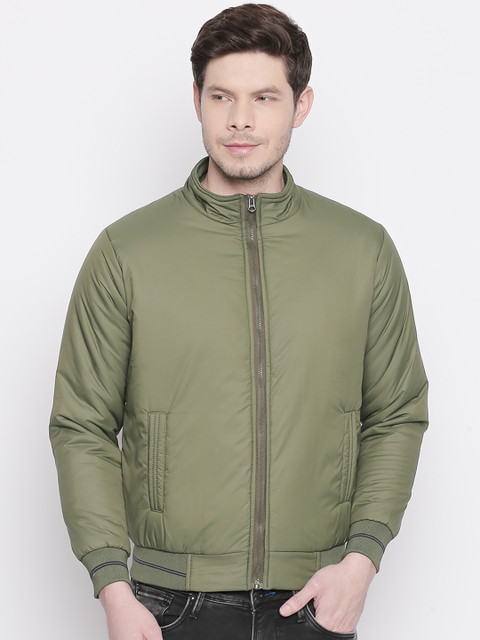

Lawman pg3 Men Green Striped Lightweight Puffer Jacket