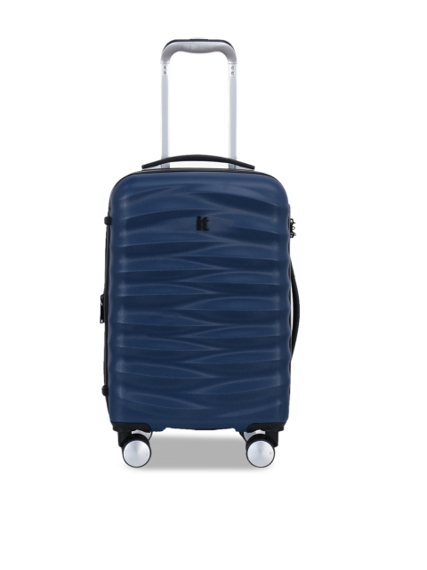 

IT luggage Blue Solid Tidal Hard-Sided Cabin Trolley Suitcase