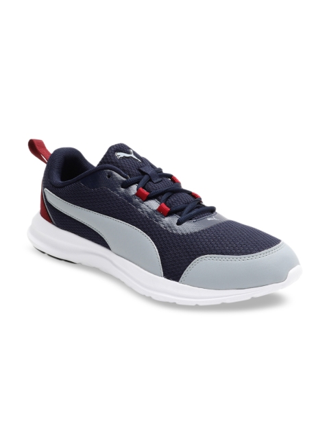 

Puma Men Navy Blue & Grey Colourblocked Spin IDP Peacoat Sneakers