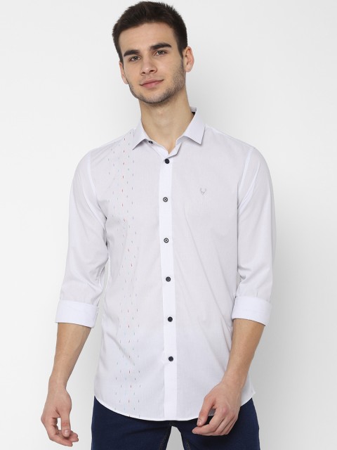 

Allen Solly Men Grey Slim Fit Checked Casual Shirt
