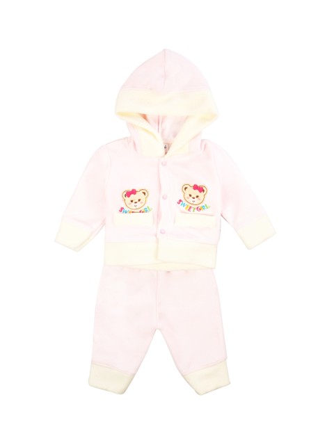 

MeeMee Infants Kids Pink Solid Shirt with Pyjamas