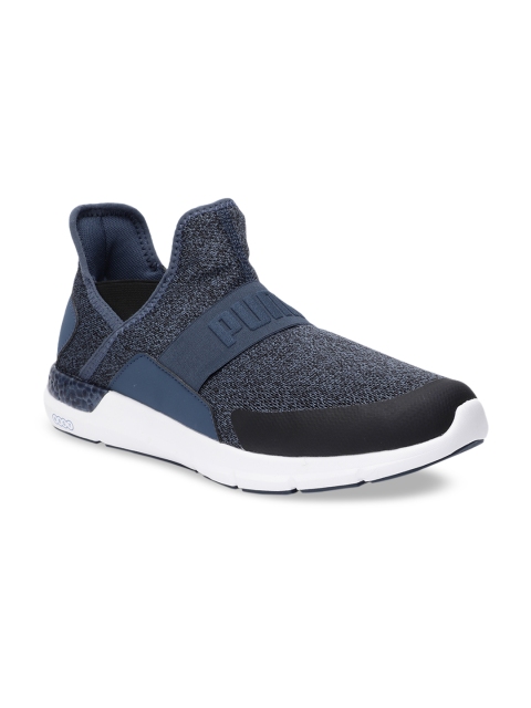 

Puma Unisex Navy Blue Woven Design NRGY Dynamo Slip on Training Shoes