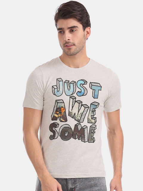 

Colt Men Grey Printed Round Neck T-shirt
