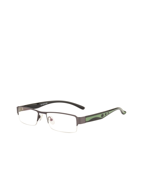 

Gold Berg Unisex Grey & Green Solid Half Rim Rectangle Frames