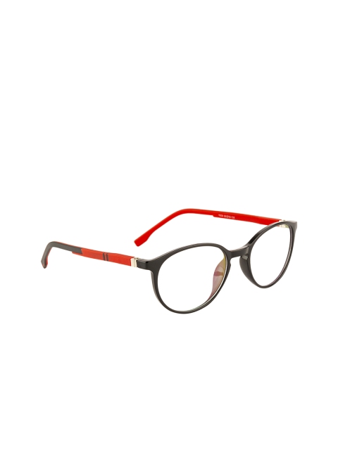 

Gold Berg Unisex Black & Red Solid Full Rim Oval Frames