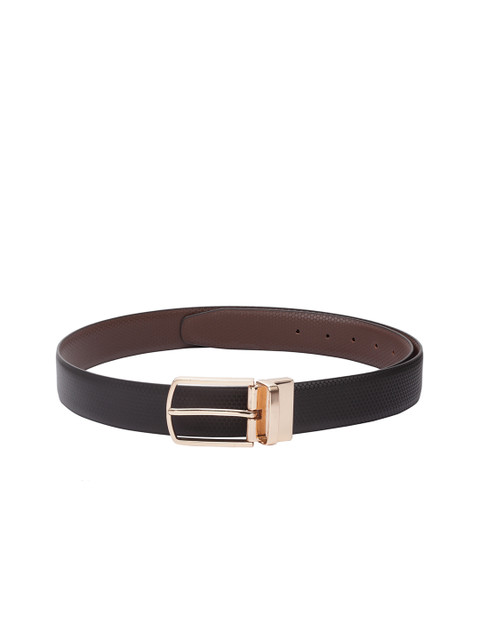

amicraft Men Black & Brown Reversible Textured Belt