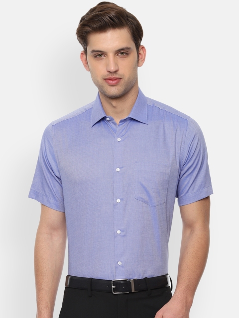 

Van Heusen Men Blue & White Regular Fit Printed Formal Shirt