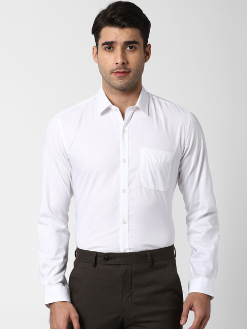 

Peter England Men White Regular Fit Solid Formal Shirt