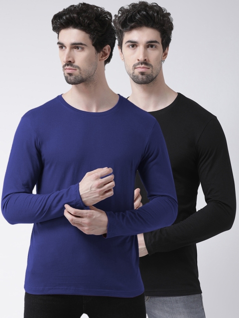 

Friskers Men Black Solid Round Neck T-shirt