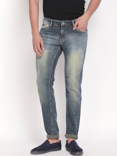 

BOLTS and BARRELS Men Blue Slim Fit Low-Rise Clean Look Jeans