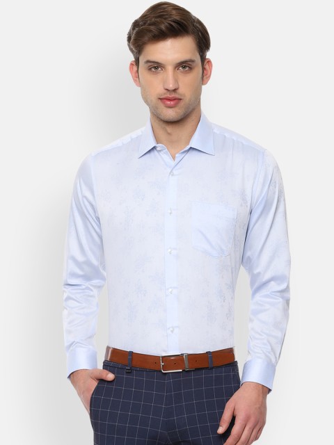 

Van Heusen Men Blue Regular Fit Self Design Formal Shirt